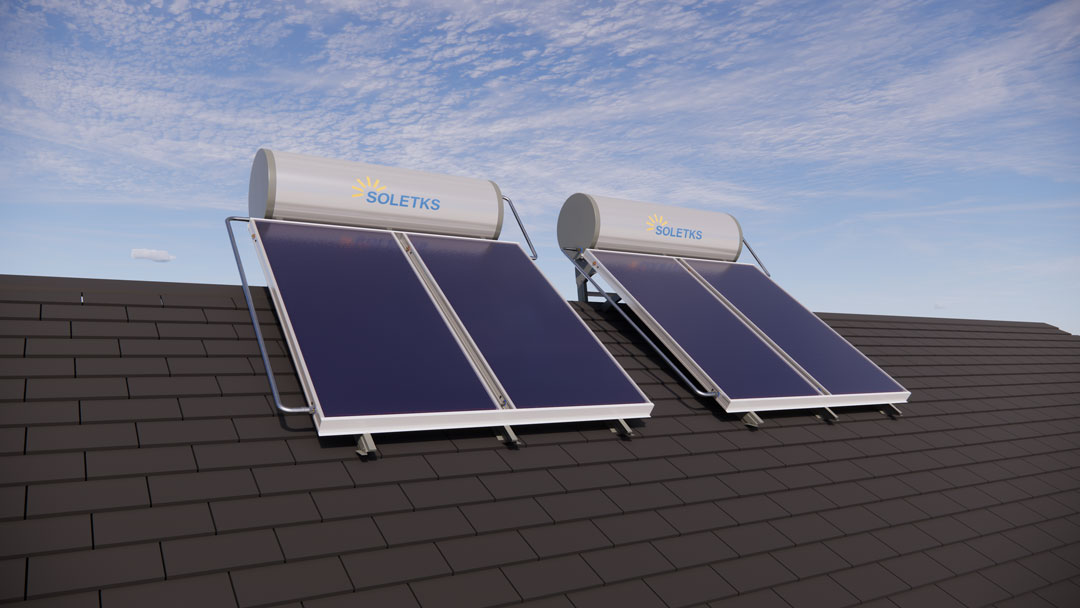 Custom Flat-Plate Solar Water Heater
